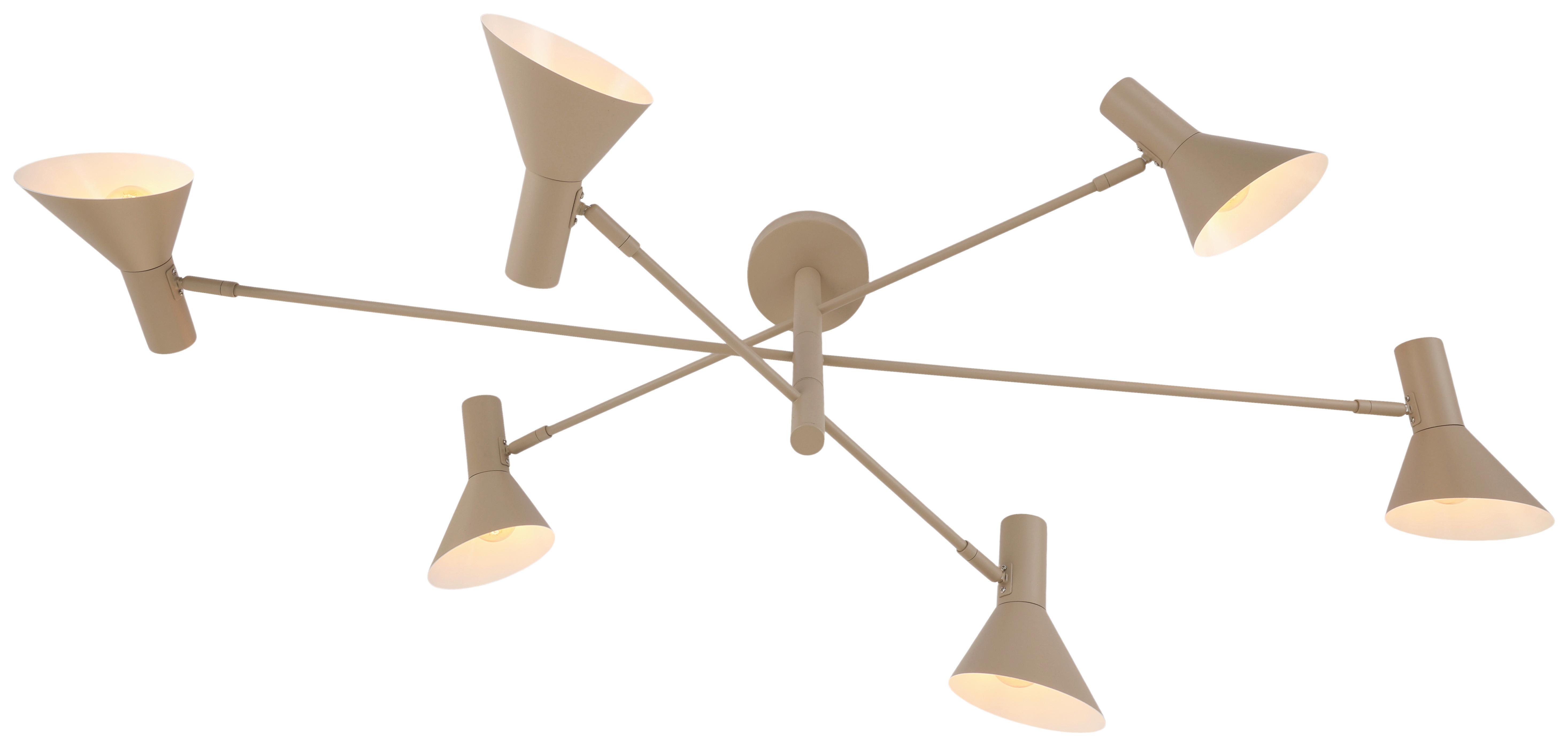 Deckenleuchte Sinn Beige max. 25 Watt - Beige, KONVENTIONELL, Metall (123/83/40.5cm)