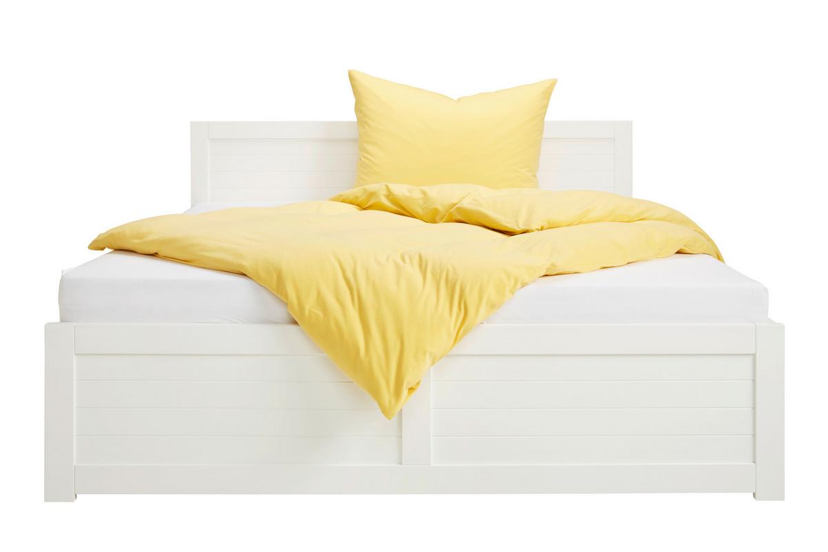 Bett in Weiß ca. 180x200cm - Weiß, ROMANTIK / LANDHAUS, Holz/Holzwerkstoff (186/90/206cm) - Mömax