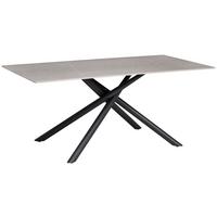 Jedilna Miza Lior, Siva, 180x90 - siva/črna, Konvencionalno, kovina/keramika (180/90/76cm) - MID.YOU