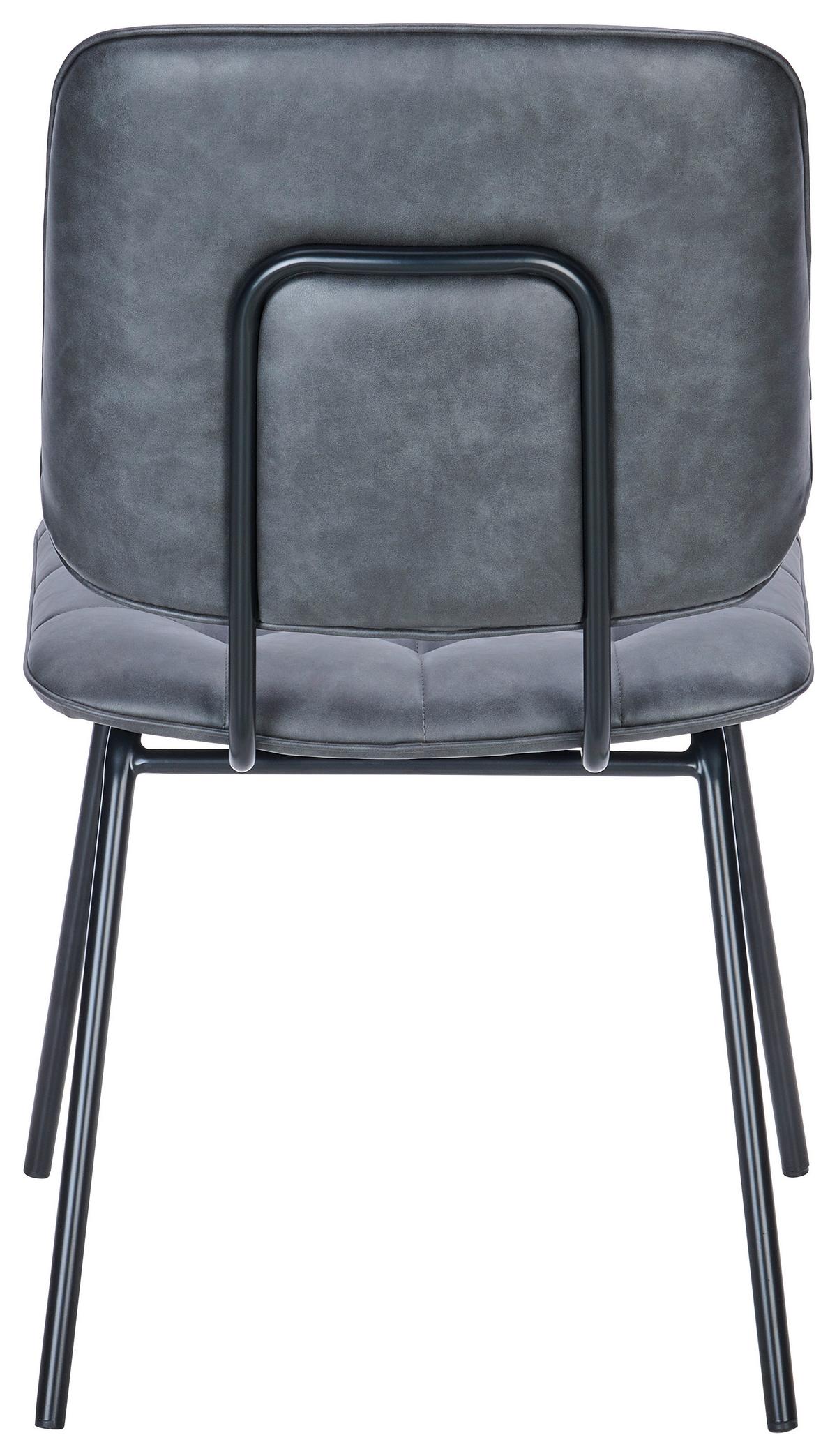 KRZESŁO MARINA PU - czarny, Modern, metal/drewno (49/88/57cm) - Livetastic