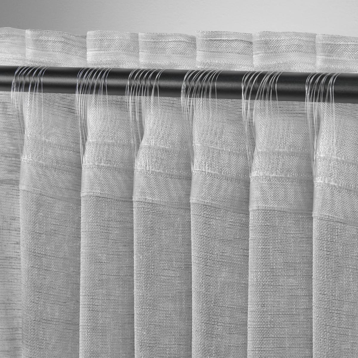 Fertigvorhang Sigrid In Grau Ca. 140x245cm - Grau, Romantik / Landhaus, Textil (140/245cm) - Premium Living
