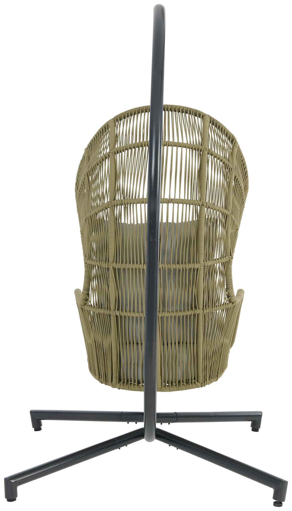 Viseči Stol Paris, Bež - bela/barve limete, Moderno, kovina/umetna masa (110/198/117cm) - Beldano