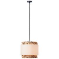 Hängeleuchte Waterlilly Naturfarben/Beige max. 60 Watt - Beige/Naturfarben, Natur, Naturmaterialien/Textil (35/140cm) - Brilliant