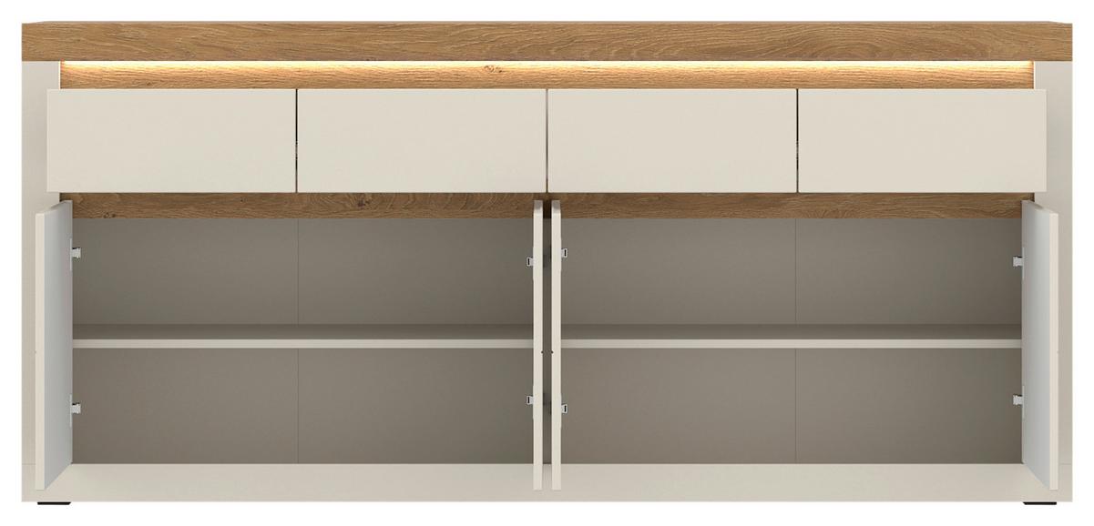 Komoda Naxxar - kašmir/boje hrasta, Trend, drvni materijal/plastika (194/89,3/39,6cm) - Modern Living