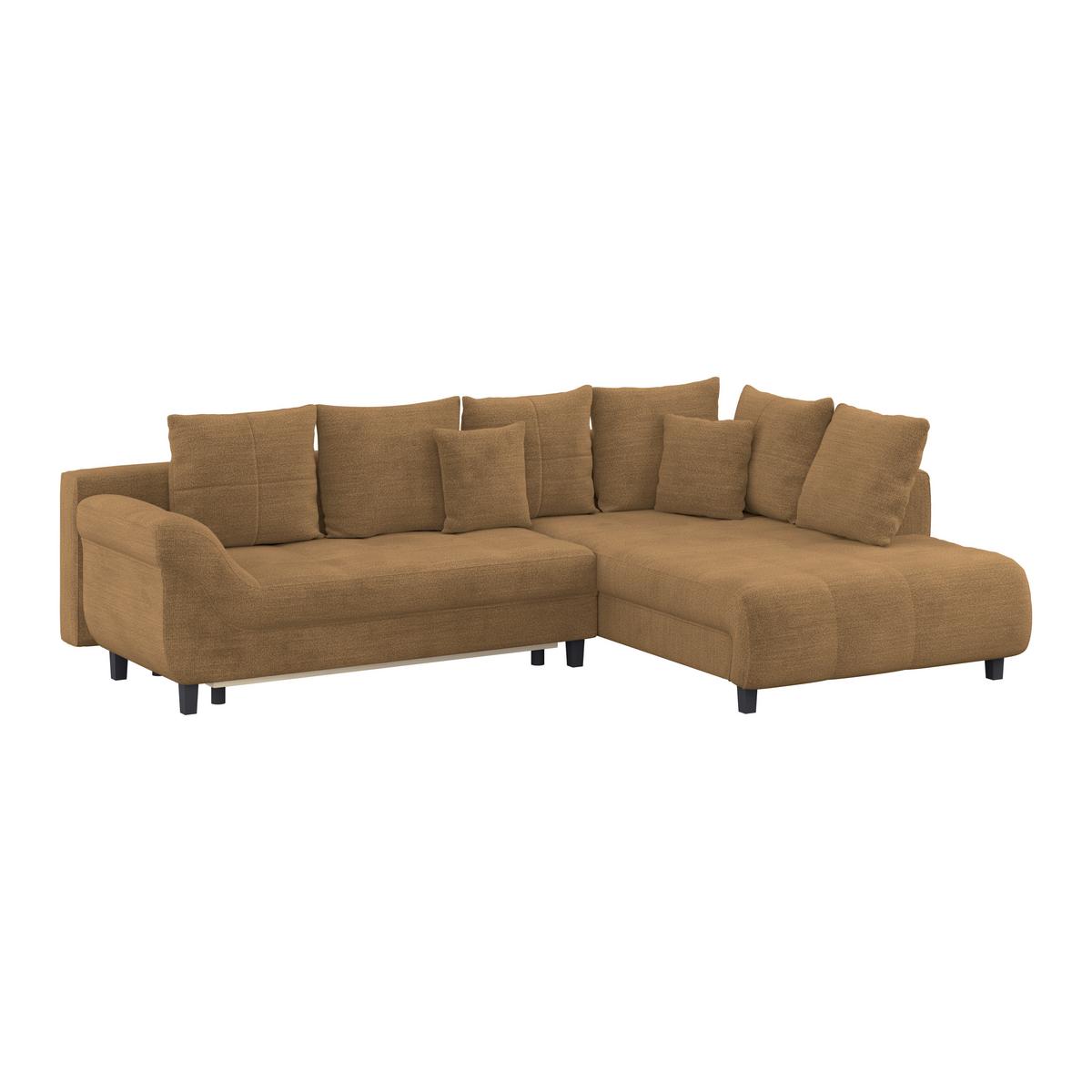 Kutna Garnitura Mendoza - boje hrđe/crna, Konvencionalno, tekstil (309/197cm) - Modern Living