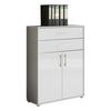Aktenschrank Office Edition Grau/Weiß - Weiß Hochglanz/Grau, MODERN, Holzwerkstoff (84,5/114/33cm) - MID.YOU