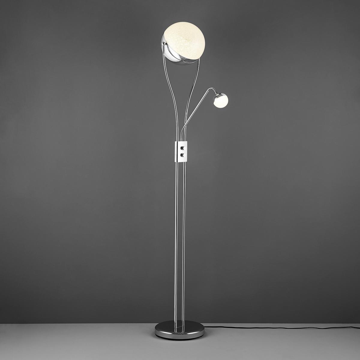 LED-Stehleuchte Chris in Chromfarben max. 22 Watt - Chromfarben, Design, Kunststoff/Metall (30/180cm) - Trio Leuchten