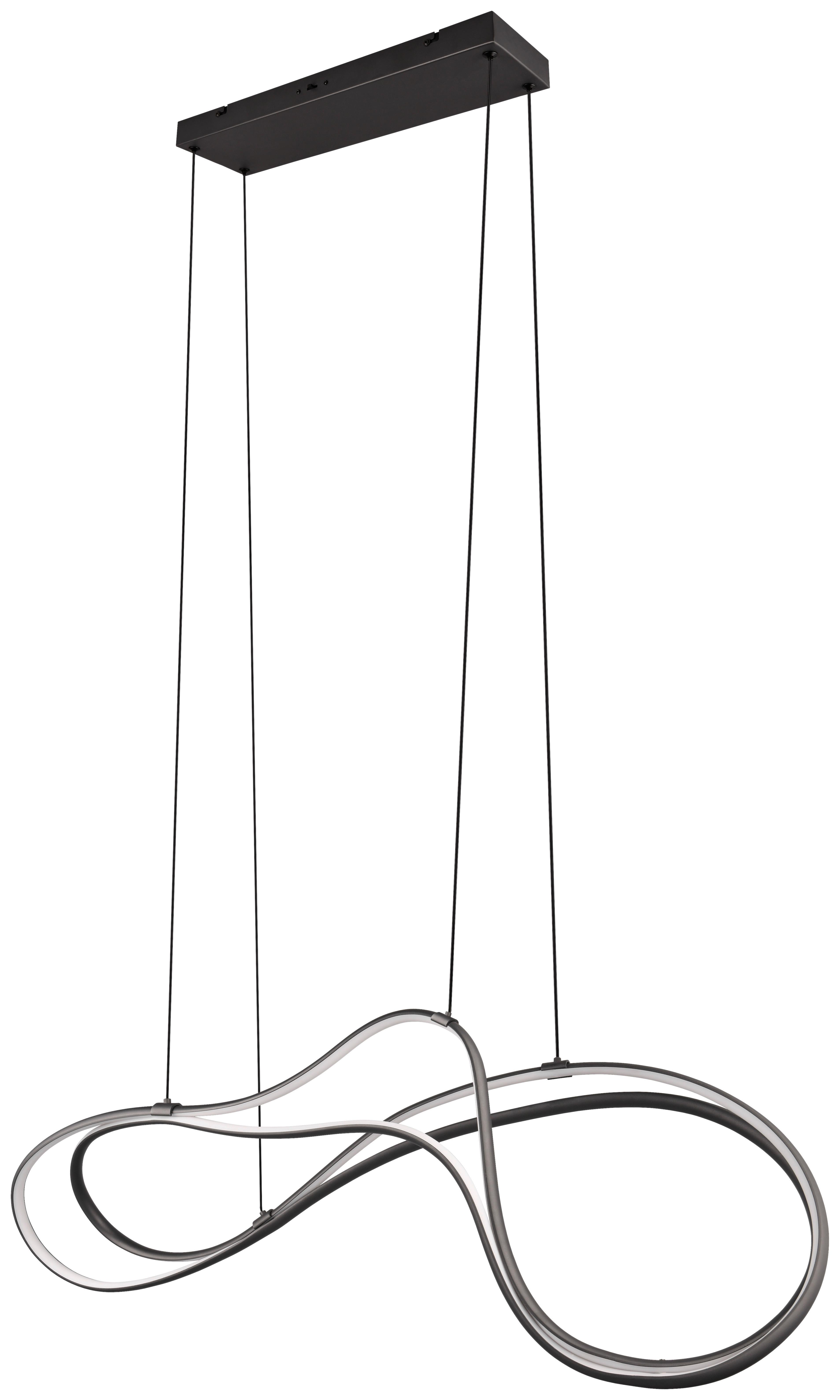 LED-Pendelleuchte Nala in Schwarz max. 57 Watt - Schwarz, Design, Metall (113/24/150cm) - Trio Leuchten