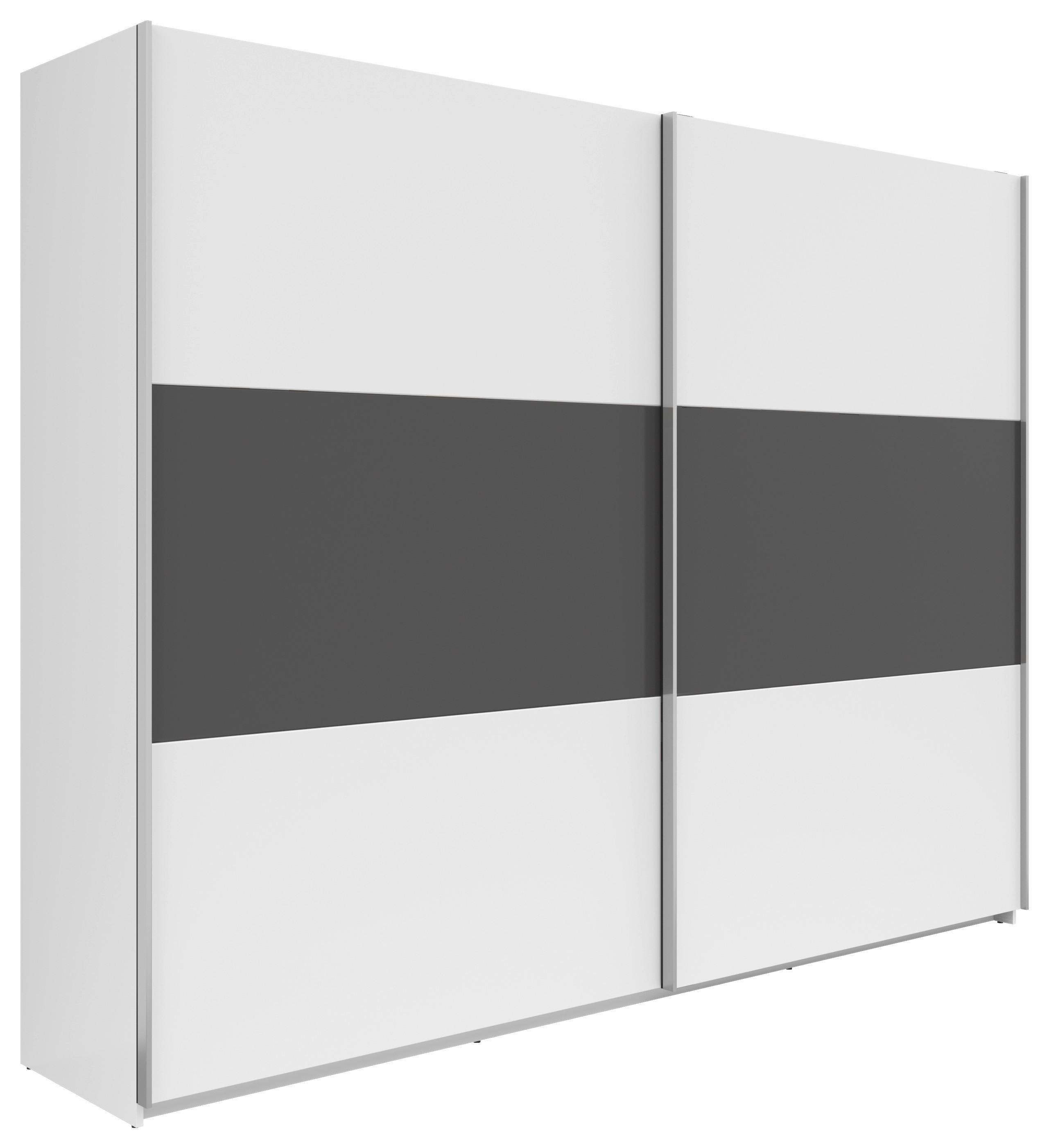 Dulap Cu Uși Culisante Saturn - alb/grafit, Konventionell, material pe bază de lemn (270/210/59cm) - Modern Living