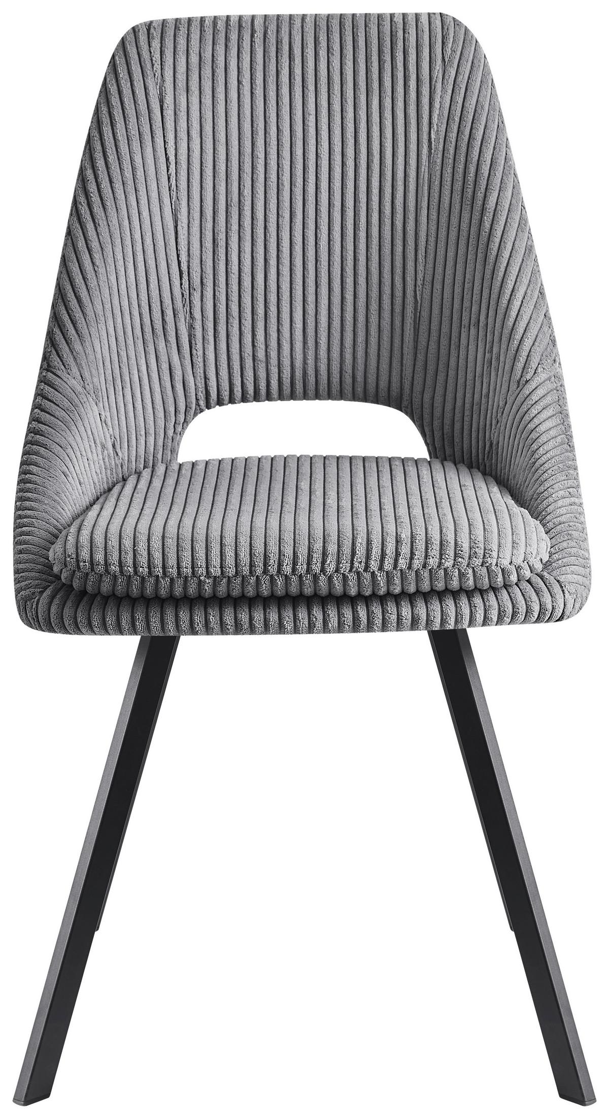 KRZESŁO FLAVIO  -EXKLUSIV- - czarny/szary, Design, metal/tkanina (48/85/56cm) - Carryhome