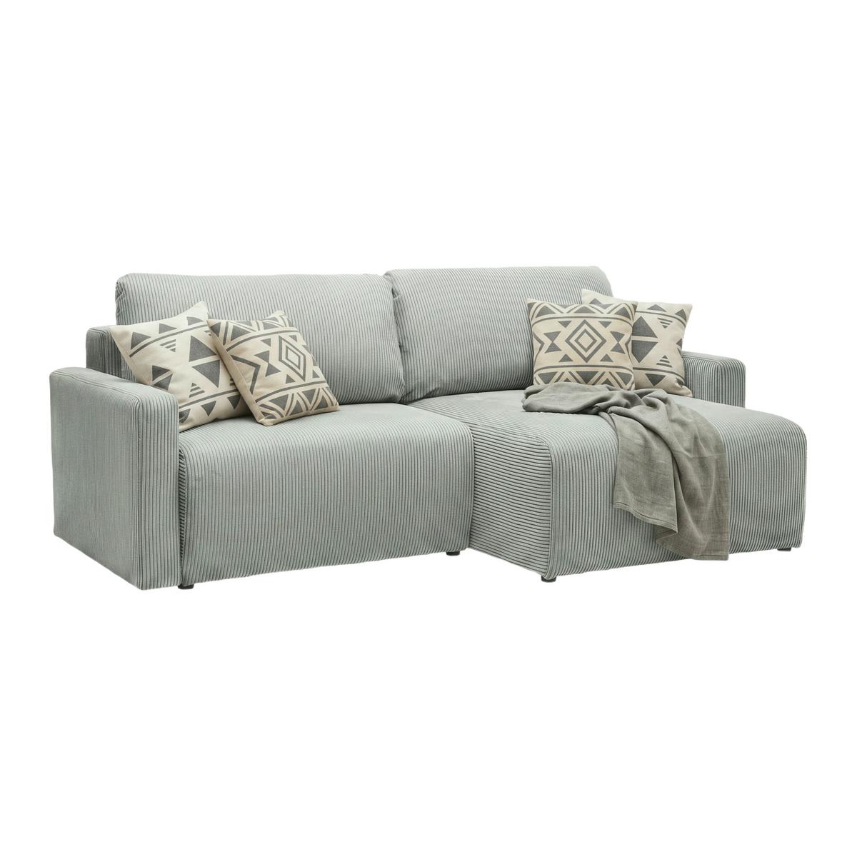 Ecksofa Dave  -Top- -Based- - Salbeigrün, Modern, Textil (227/146cm) - Based