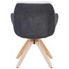 STOL MED ARMSTÖD RELAX - mörkgrå/beige, Modern, trä/textil (60/84/61cm) - Mömax