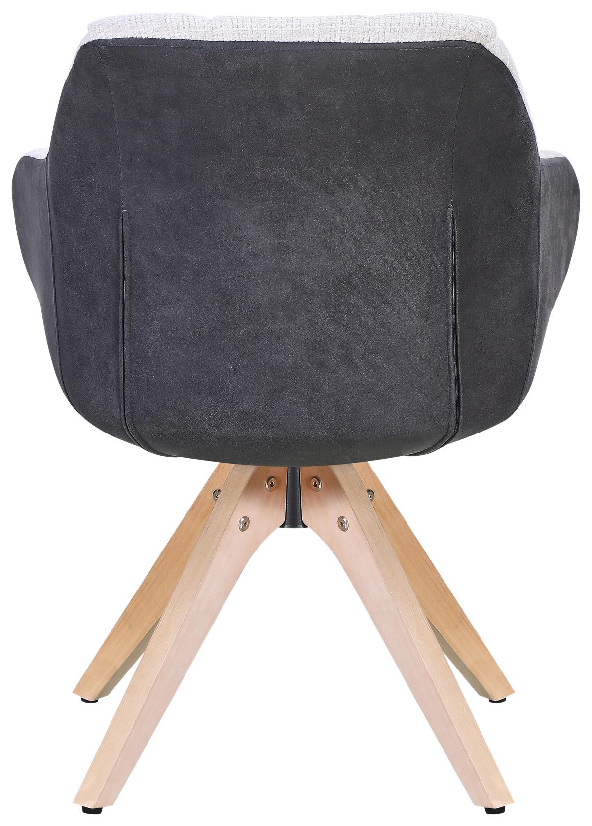 Scaun cu brate RELAX -TOP- - culoare lemn fag/bej, Modern, lemn/textil (60/84/61cm) - Mömax