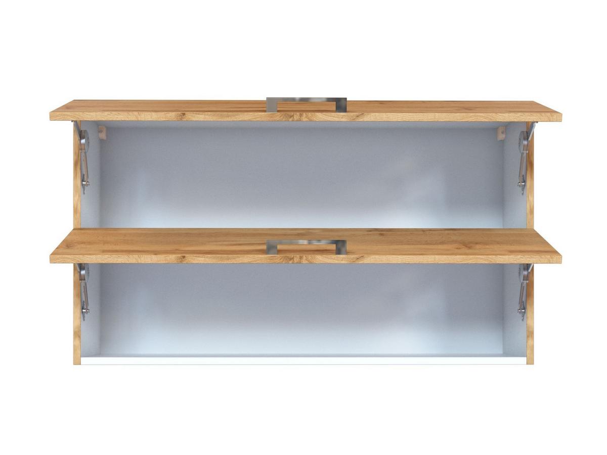 Held Küchenoberschrank ca. 100 cm Eichefarben - Chromfarben/Eiche Wotan, MODERN, Holzwerkstoff/Metall (100/57/34cm) - Held