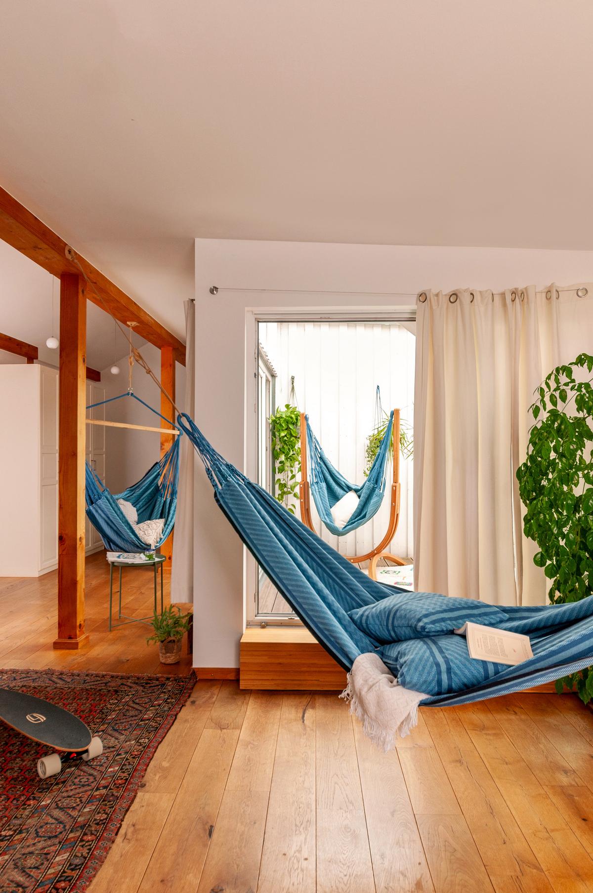 Hängematte Classic Double Hammock Blau - Blau, KONVENTIONELL, Textil (160/350cm) - La Siesta