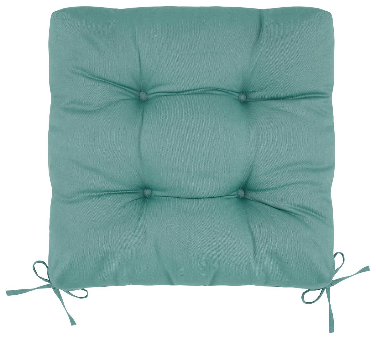 coussin d'assise in Blau ca. 40x40cm - bleu, Konventionell (40/40/7cm) - Mömax