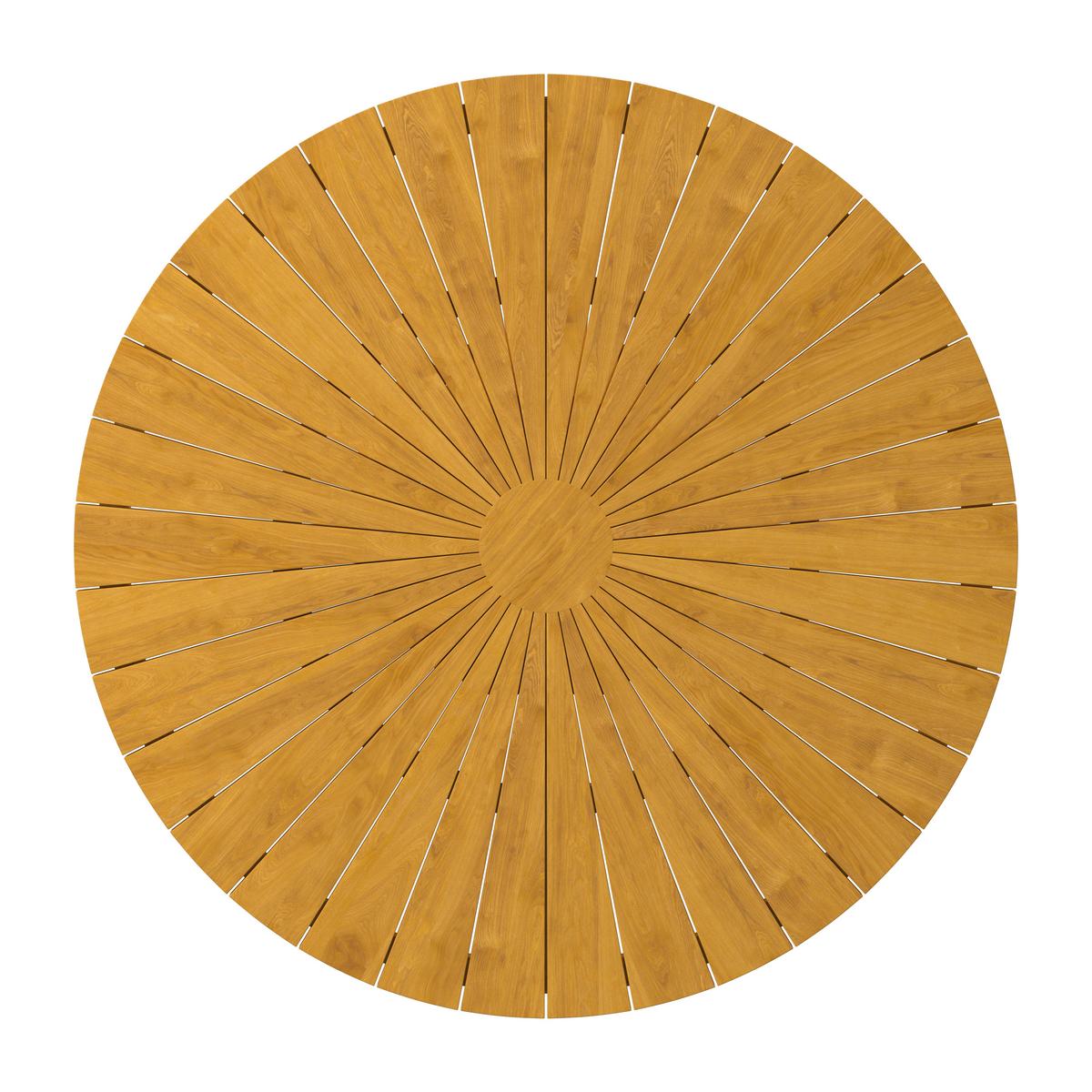 Gartentisch Sanja Massiv Teak ca. Ø 140x76 cm - Teakfarben, MODERN, Holz (140/76cm) - Bessagi Garden