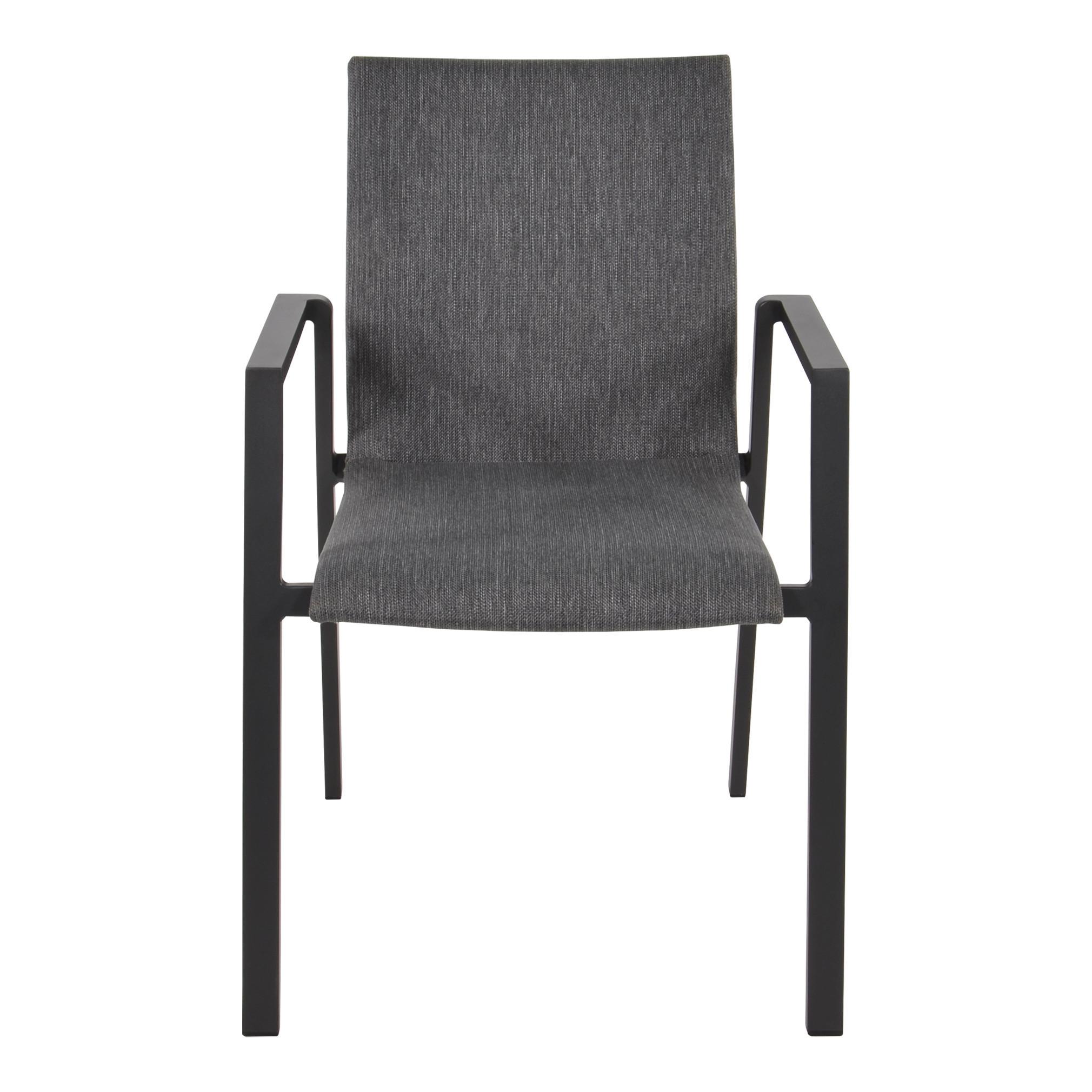 KRZESŁO SZTAPLOWANE FARDAU NEGRO 41965 - antracytowy/szary, Basics, metal/tkanina (55,5/60/83cm)