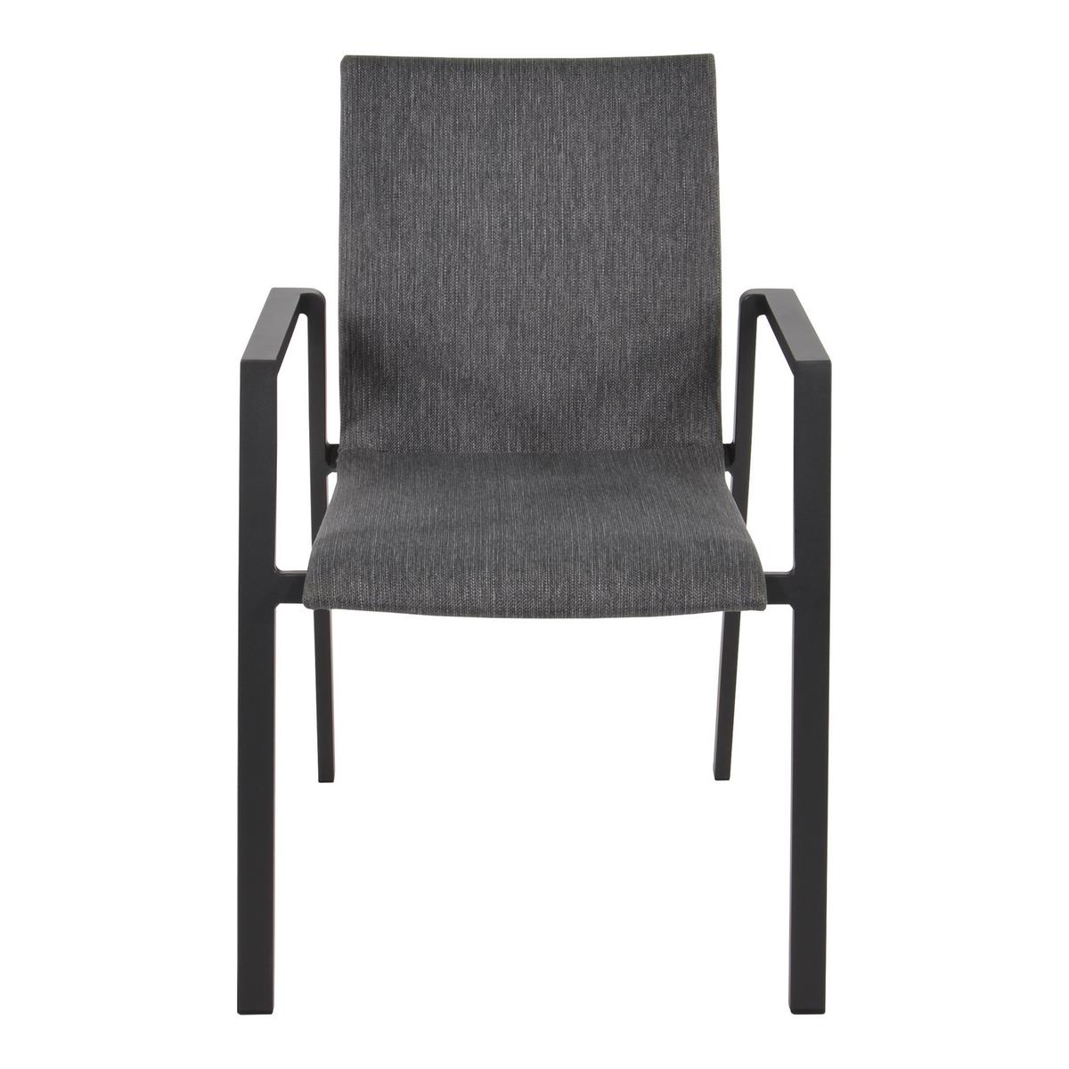 KRZESŁO SZTAPLOWANE FARDAU NEGRO 41965 - antracytowy/szary, Basics, metal/tkanina (55,5/60/83cm)