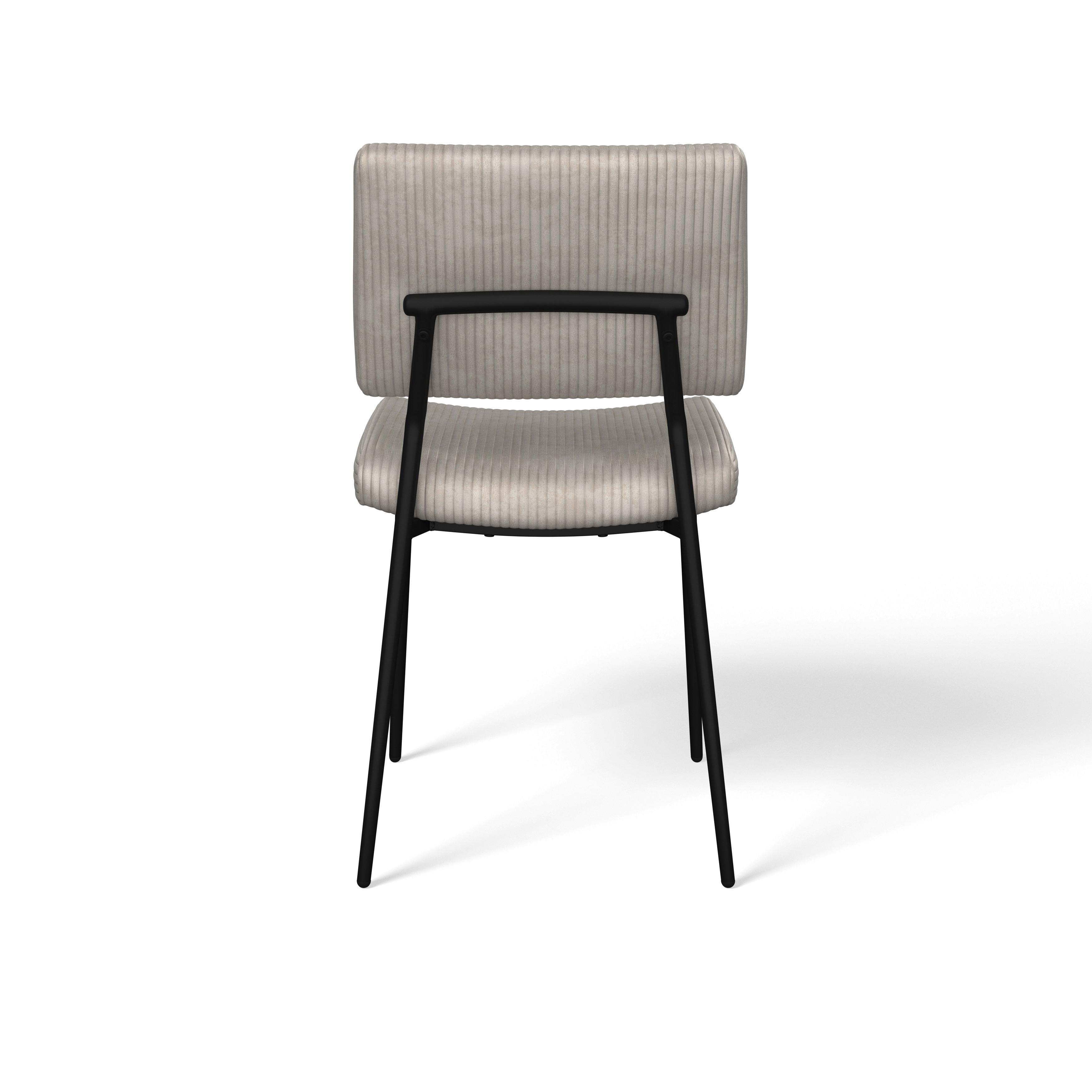STOL ELIA - beige/svart, Modern, metall/trä (56/85/47cm) - Bessagi Home
