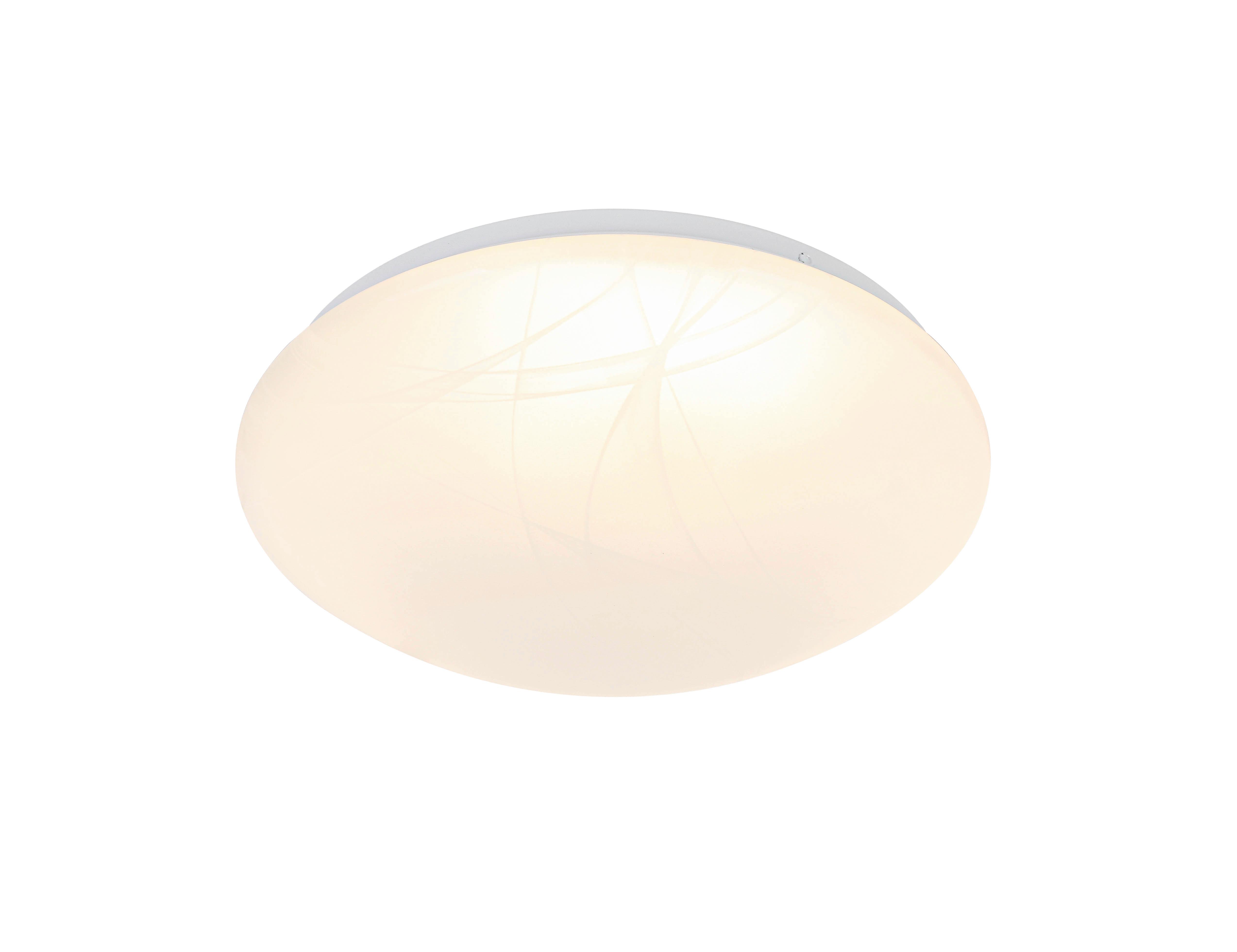 LED-TAKLAMPA ALABAST - vit/Alabasterfarben, Design, metall/plast (29/8,8cm) - Mömax