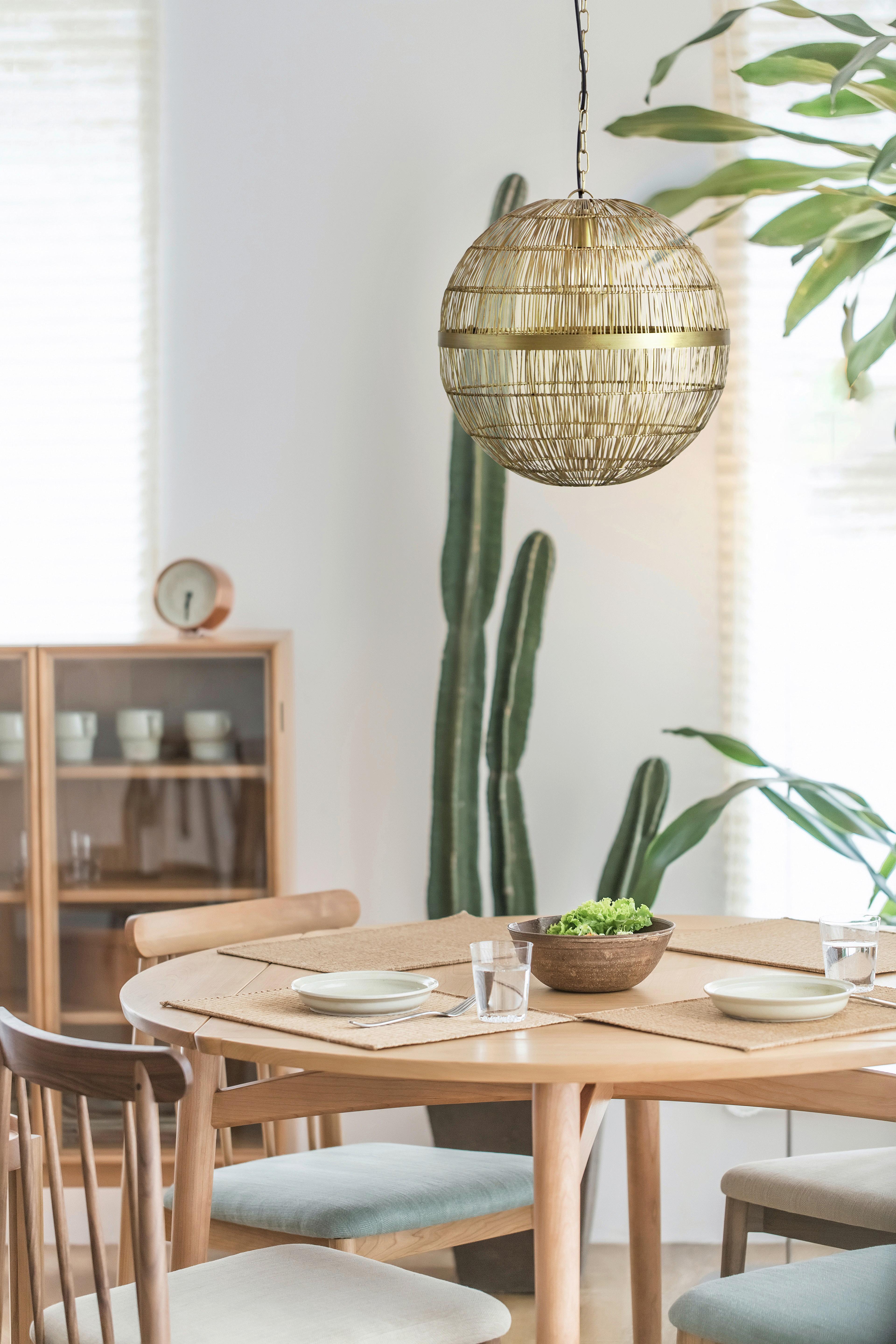 Hängeleuchte Hermi II max. 40 Watt - Messingfarben, KONVENTIONELL, Metall (50/120cm) - Globo