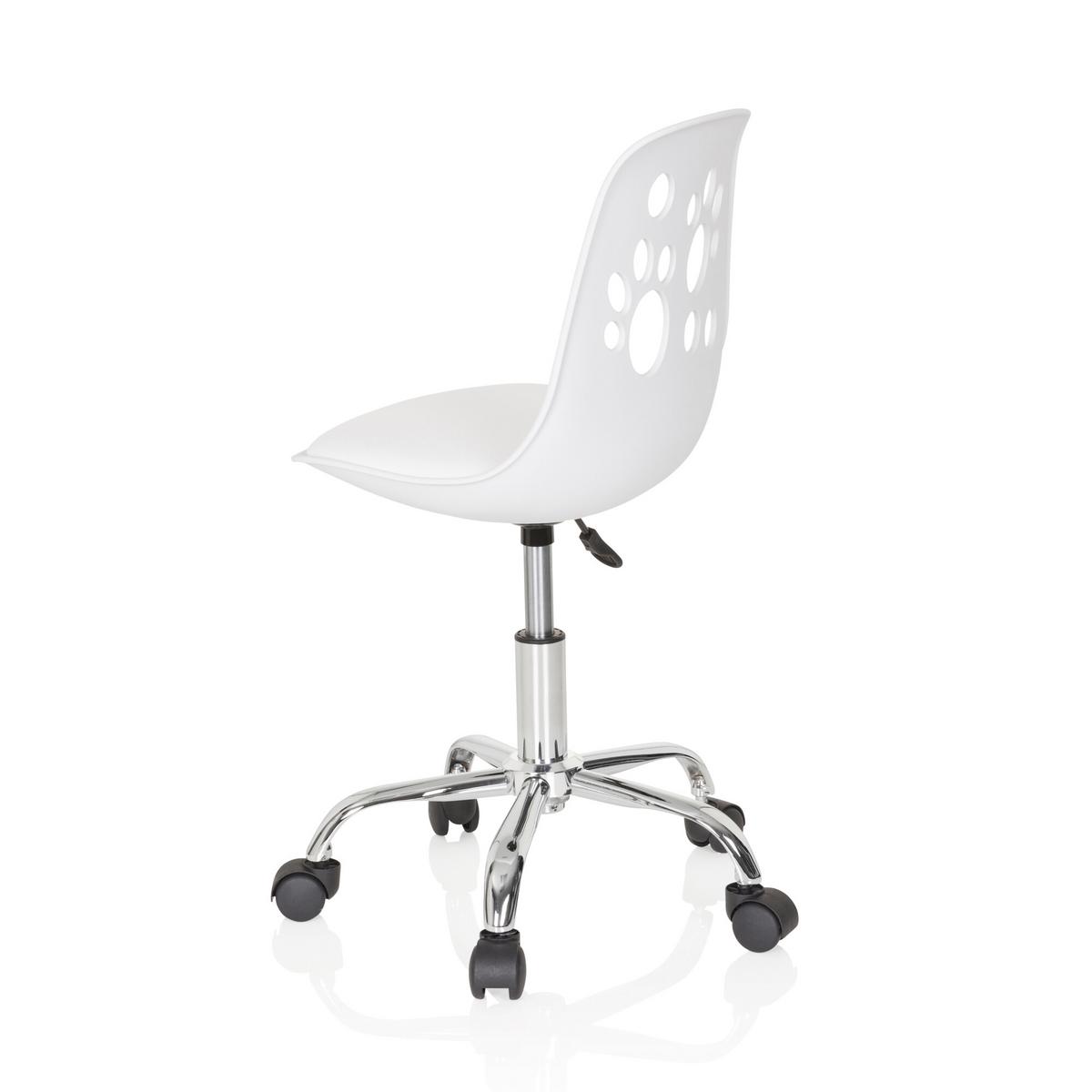 Mladinski Vrtljivi Stol Fancy I, Bela - bela, Moderno, umetna masa/tekstil (40/72-82/44cm) - MID.YOU