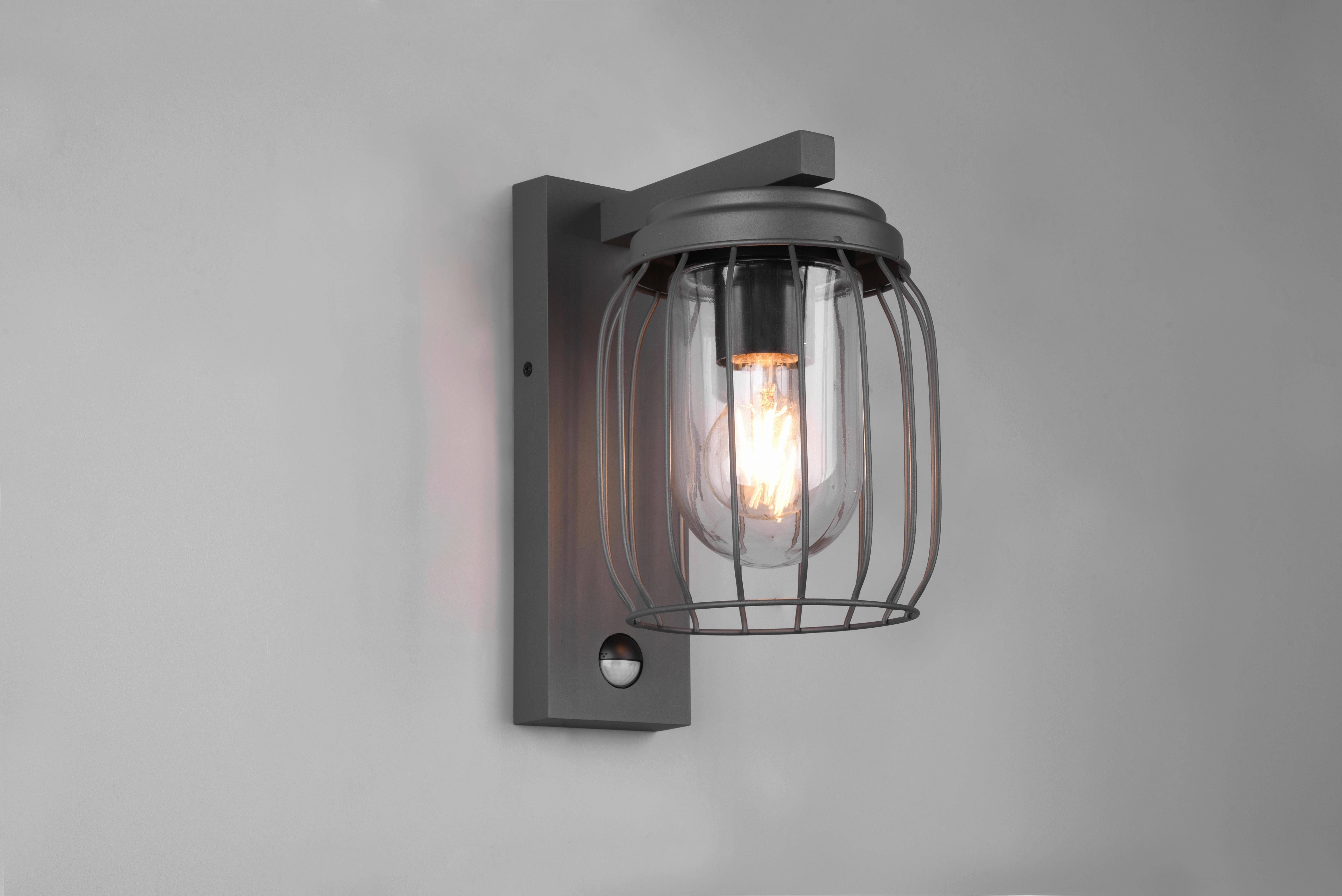 Außenwandleuchte Tuela in Anthrazit max. 40 Watt - Anthrazit, Basics, Metall (28/16,5/23,5cm) - Trio Leuchten