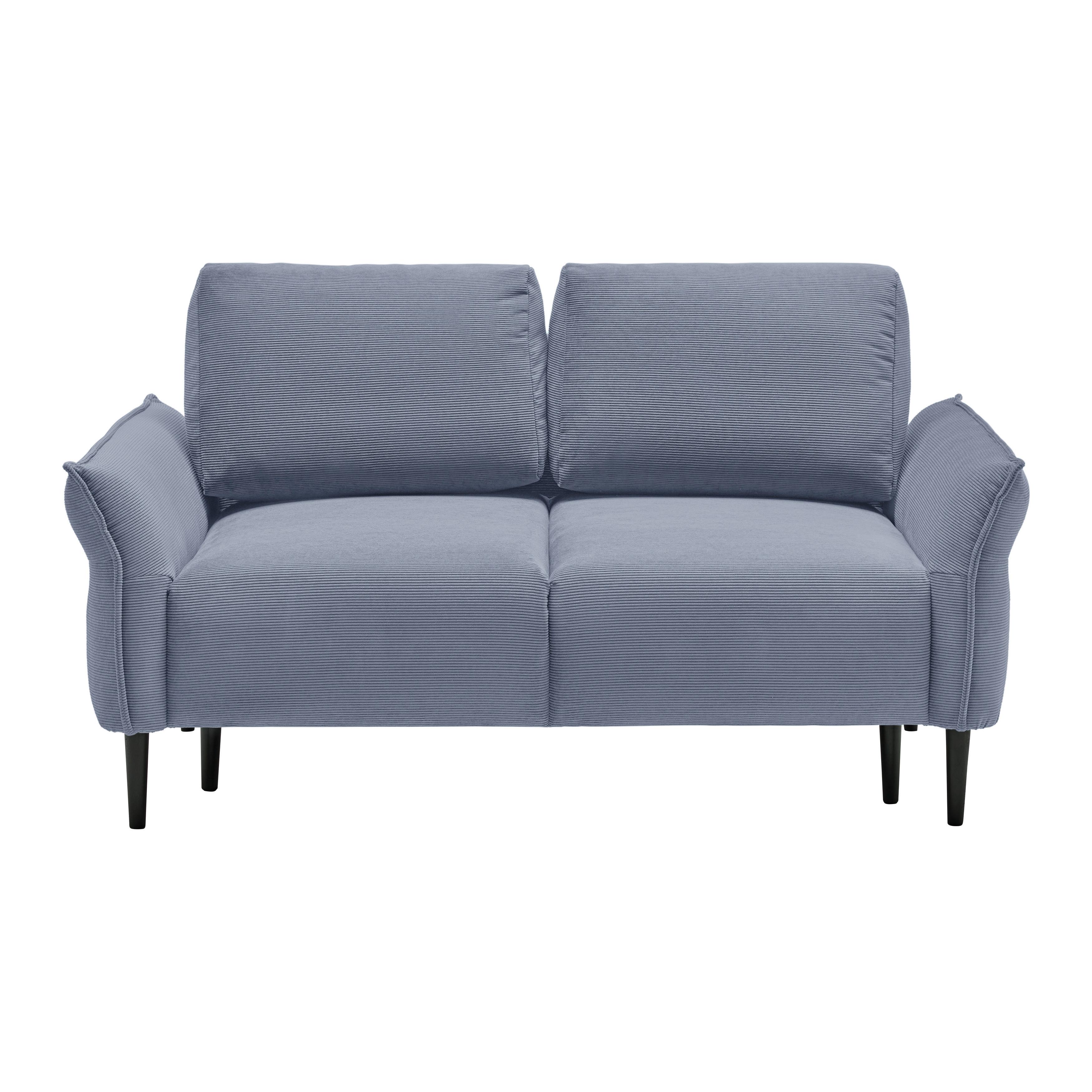 CANAPEA CU 2 LOCURI CUSTOM - gri albastru, Modern, textil (150/85/92cm) - Mömax