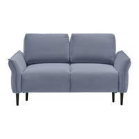 Dvosjed Custom - plavkastosiva/crna, Moderno, tekstil/drvo (150/85/92cm) - Mömax