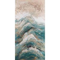 Olajfestmény Beach - kékesszürke/kék, textil/fa (180/90/4cm)