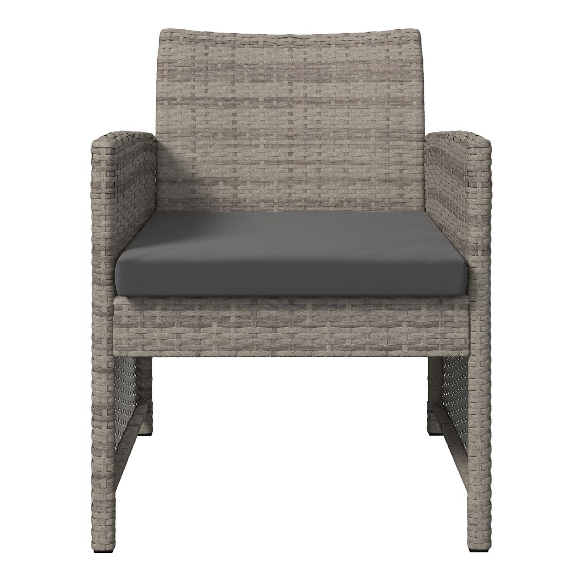 Kerti Garnitúra Michelle - világosszürke/antracit, Basics, műanyag/textil