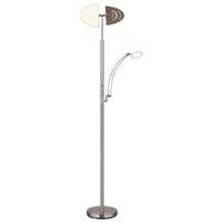 Led Podna Svjetiljka Boja Nikla - bijela/boje nikla, Design, metal/plastika (80/40,5/183cm) - Globo