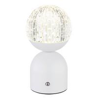 Akku-Tischleuchte Julsy Klar max. 2,5 Watt - Klar/Weiß, Basics, Kunststoff/Metall (10,5/20cm) - Globo