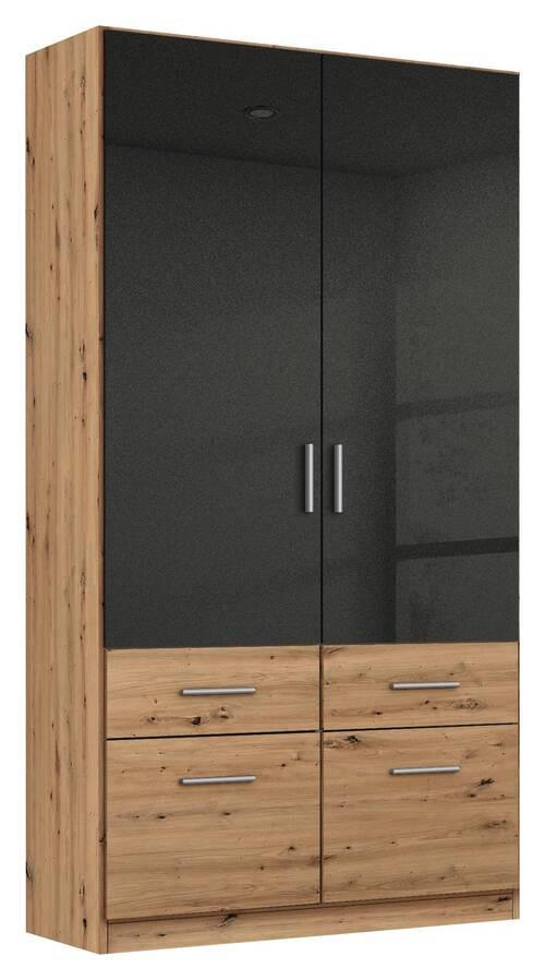 Omara Za Oblačila Celle Extra, Temno Siva, Barva Hrasta - srebrne barve/temno siva, Design, umetna masa/leseni material (91/197/54cm) - Mömax