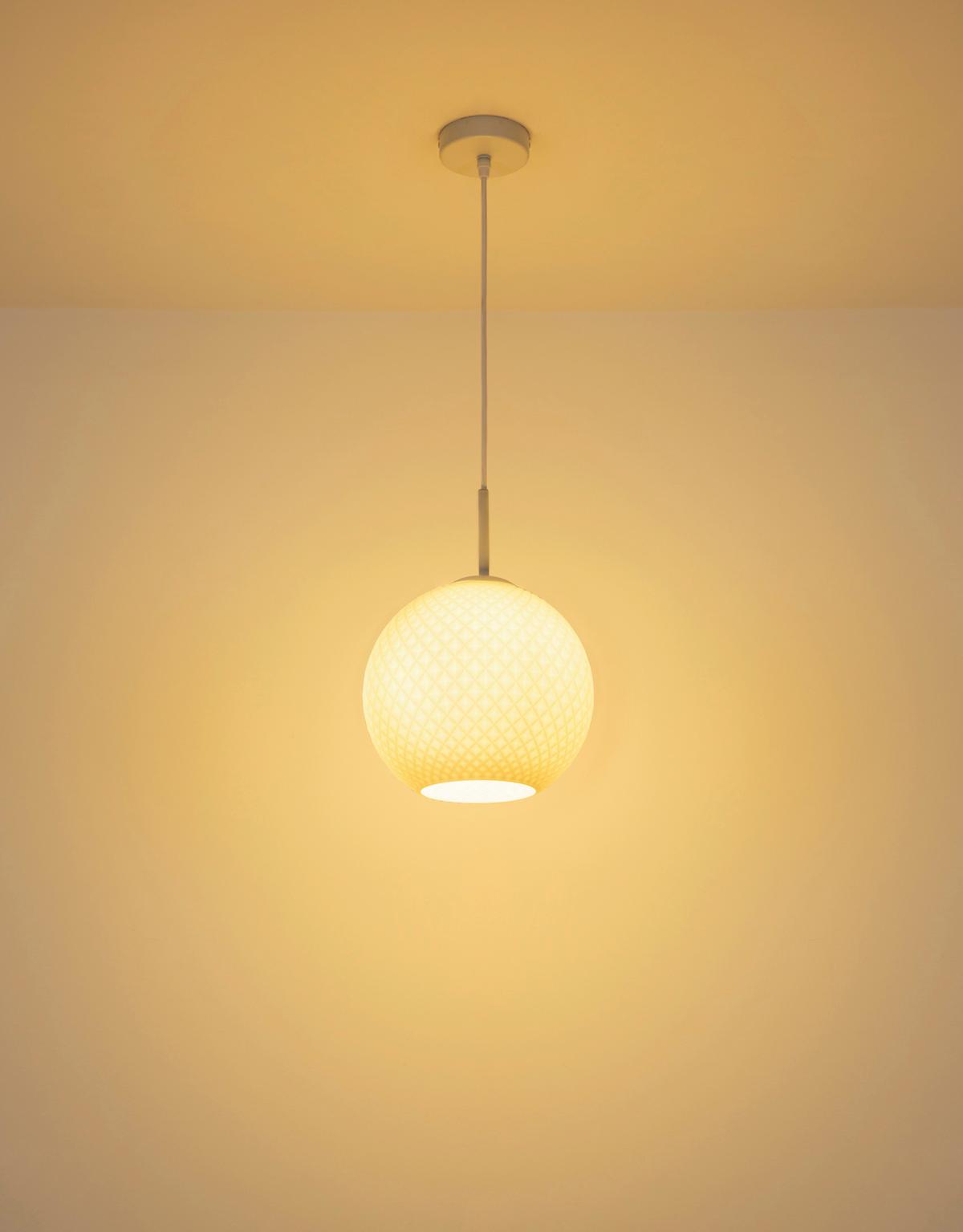 Viseća Svjetiljka Andre - bijela, Design, staklo/metal (25/120cm) - Globo