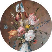 METALLBILD STILLEBEN MIT BLUMEN - Multicolor, Basics, Metall (100/0,3cm)