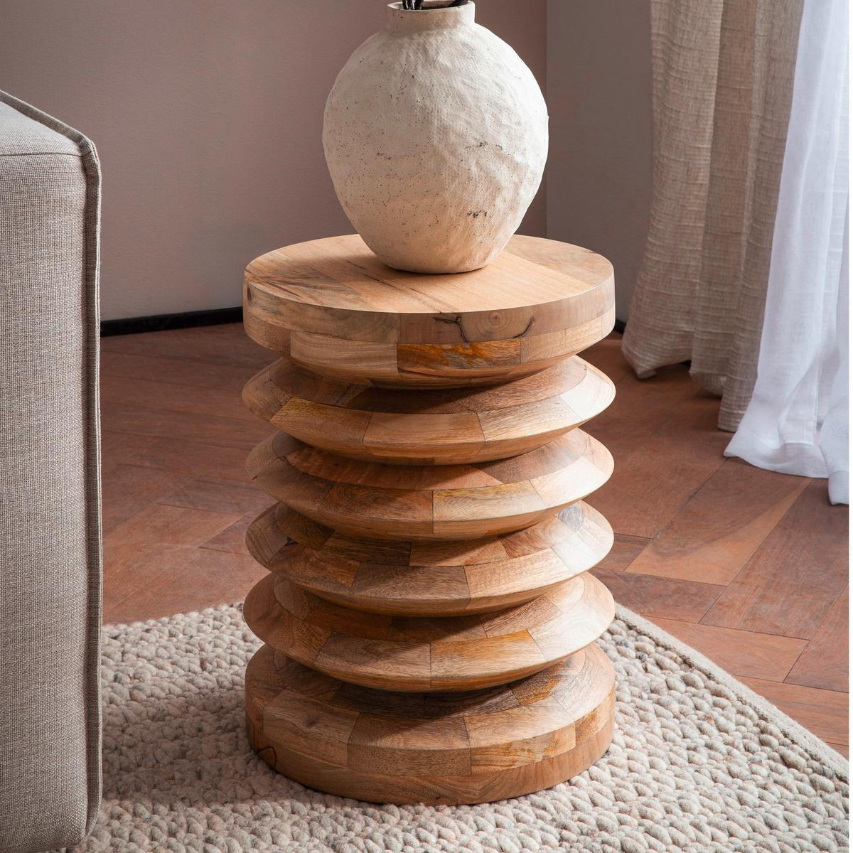 Mizica Mango, Pravi Les - rjava, Design, les (35/35/45cm) - Livetastic