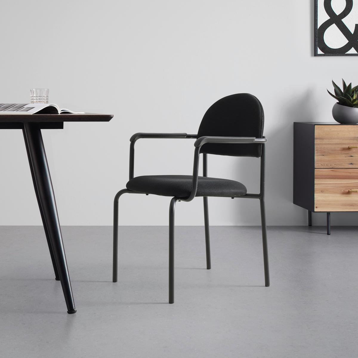 Konferenčni Stol Diana Ii - črna, Konvencionalno, kovina/tekstil (57,5/83/57,5cm) - Mömax