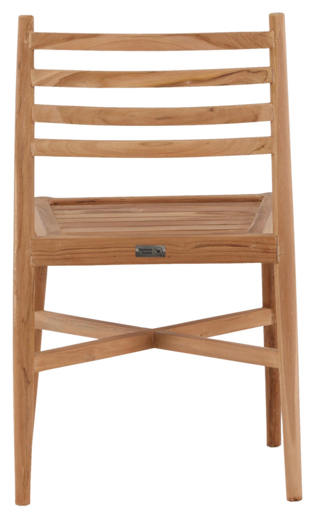 Stapelsessel Kenya ca. 50x81x52 cm Teakholz - Teakfarben, KONVENTIONELL, Holz (50/81/52cm) - Gardenson