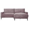 Wohnlandschaft Cora Altrosa - Altrosa/Schwarz, Modern, Holz/Textil (223/86/161cm) - Mömax