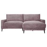 Wohnlandschaft Cora Altrosa - Altrosa/Schwarz, Modern, Holz/Textil (223/86/161cm) - Mömax