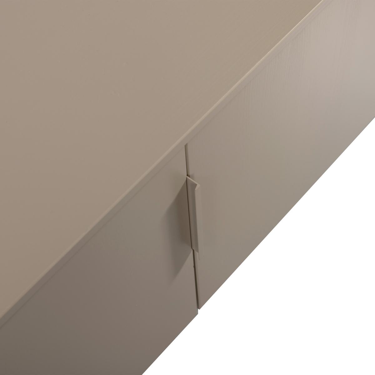 LOWBOARD Gunnar Schlammfarben B: 200cm - Schlammfarben/Schwarz, Design, Holz/Metall (200/56/44cm) - Livetastic