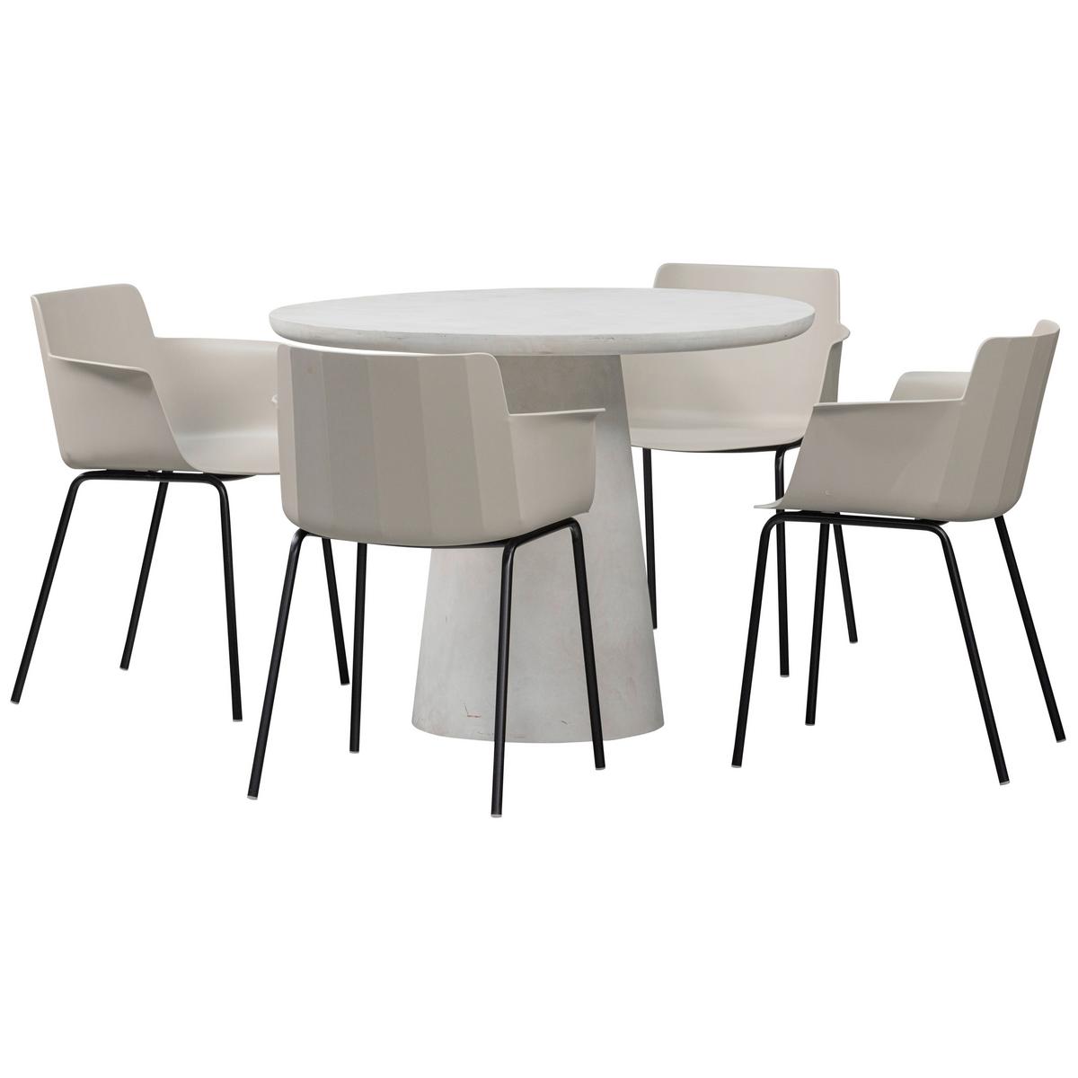 Esstisch Damon Weiß - Weiß, Design, Keramik (100/100/76cm) - Livetastic