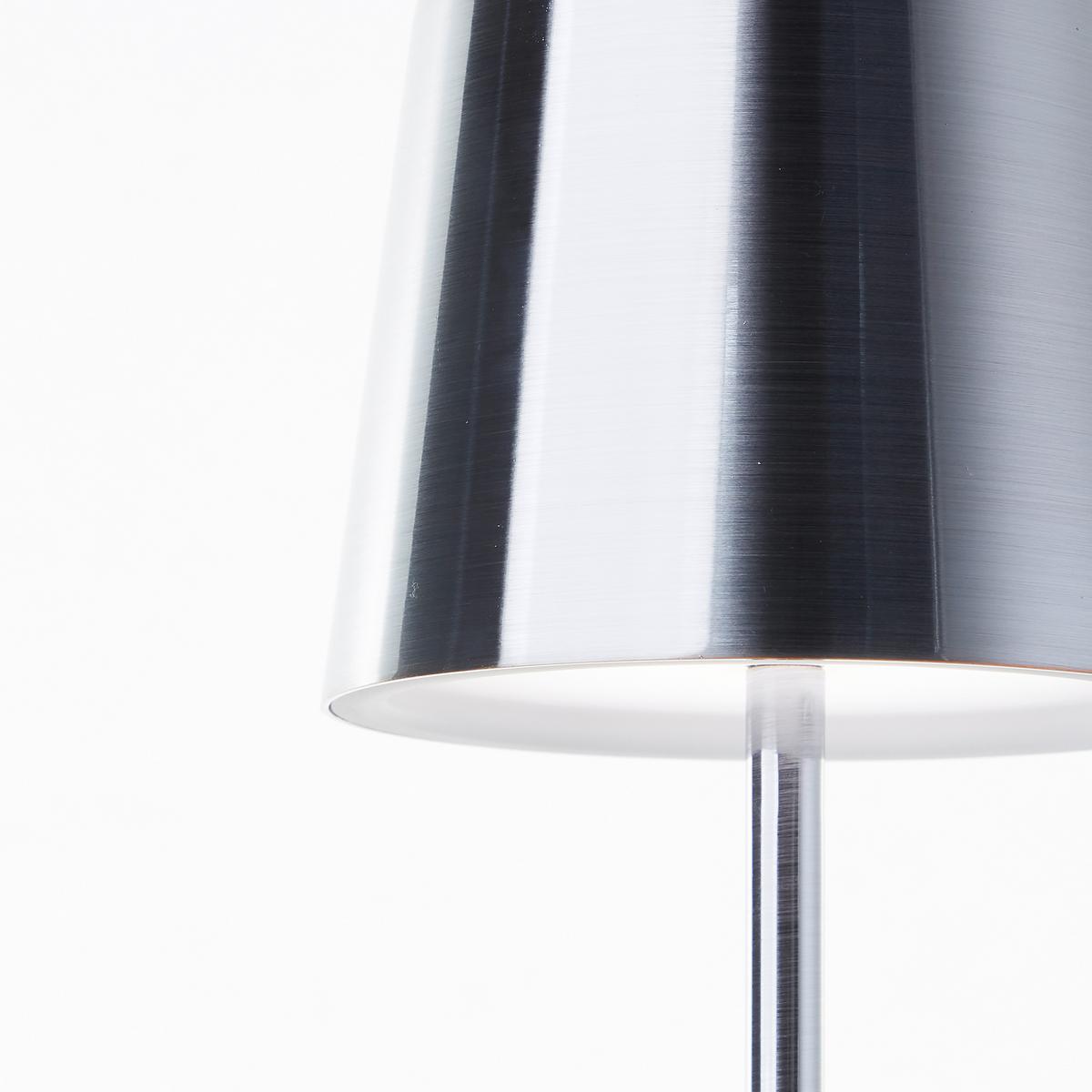 LAMPA STOŁOWA Z AKUMULATOREM G40939/68 XAANA - kolor aluminiowy/kolor niklowy, Basics, metal (11/37cm) - Brilliant