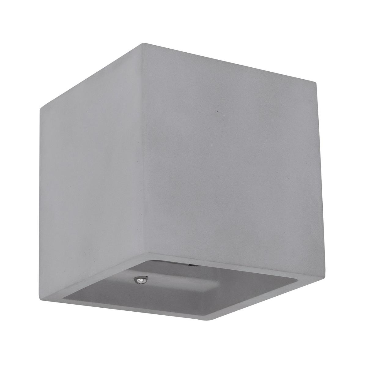 Zidna Svjetiljka Timo - siva, Design, kamen (11,5/11,5/11,5cm) - Globo