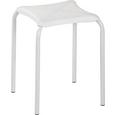 Stapelhocker in Weiß aus Stahl - Weiß, Kunststoff/Metall (34/46/34cm) - MÖMAX modern living