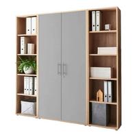 AKTENSCHRANK OFFICE EDITION - SW SET 3 - Hellgrau/Sonoma Eiche, MODERN, Holzwerkstoff (172,6/185,6/33cm) - MID.YOU