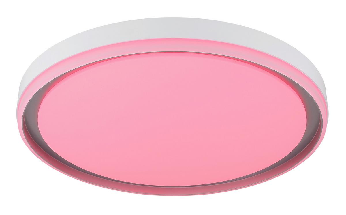 Led Stropna Svjetiljka Janice - bijela/srebrne boje, Design, metal/plastika (50/8cm) - Globo