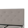 STOPPAD SÄNG JULIE - ljusgrå/svart, Modern, metall/trämaterial (180/200cm) - Bessagi Home